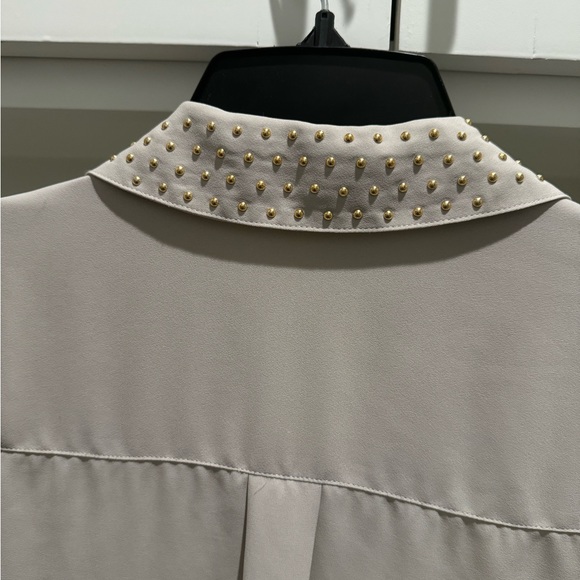 Express Portofino Blouse with Gold Studded Collar - Size M - Picture 3 of 4